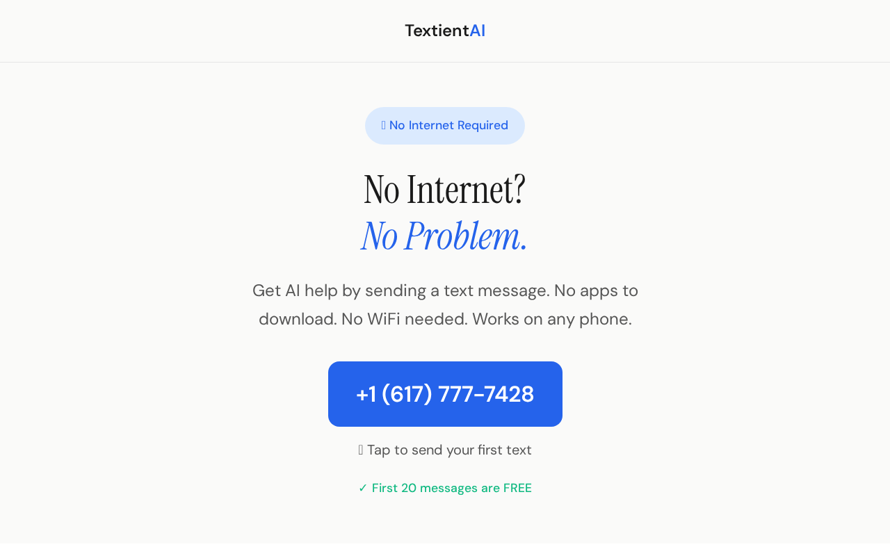 TextientAI — AI Help Through Text